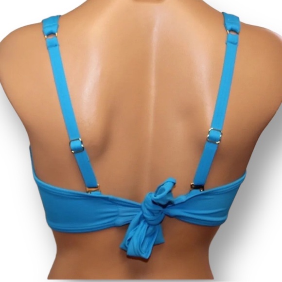 Coco Reef Five Way Bra Sized Underwire Sea Blue Bikini Top - Picture 8 of 13
